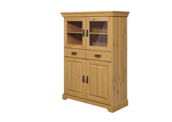 Home affaire Highboard "Rügen", zertifiziertes Massivholz, Höhe 131 cm, im Landhausstil