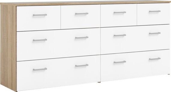 Home affaire Kommode "Space Aufbewahrung, Schubladenschrank, Stauraum", 8 Schubladen, viel Stauruam, Breite 147 cm, Höhe 66,7 cm