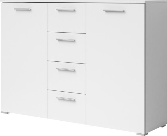 INOSIGN Kombikommode "Beta Breite 132 cm, zeitlose Schubladenkommode, Anrichte", Sideboard, viel Stauraum, 2-türig 4 Schubladen, 132x38x93cm