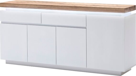 MCA furniture Sideboard "Romina", mit LED Beleuchtung weiß dimmbar, inkl. Fernbedienung