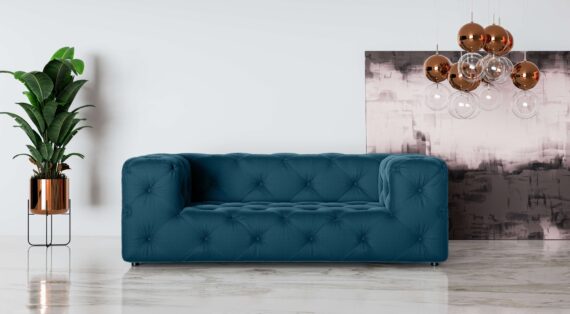 Places of Style 2-Sitzer "FOLLINA", 2-Sitzer Sofa mit klassischer Chesterfield-Knopfheftung