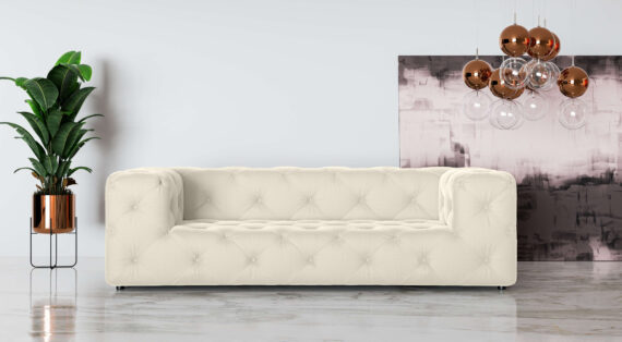 Places of Style 3-Sitzer "FOLLINA", 3-Sitzer Sofa mit klassischer Chesterfield-Knopfheftung