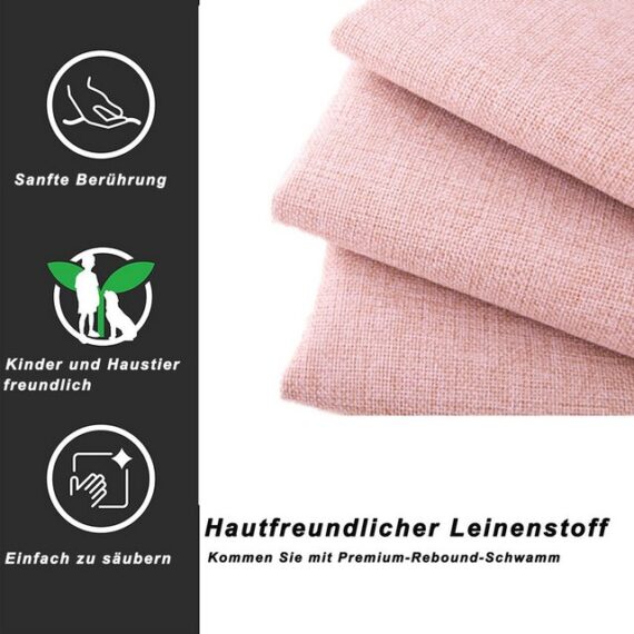 Rustrky Polsterbett Kinder-Polsterbett, Einzelbett Doppelbett Stauraumbett Jugendbett (hautfreundliches Leinen-Hochkastenbett, Doppelbett Kinderbett 90*200 cm), ohne Matratze