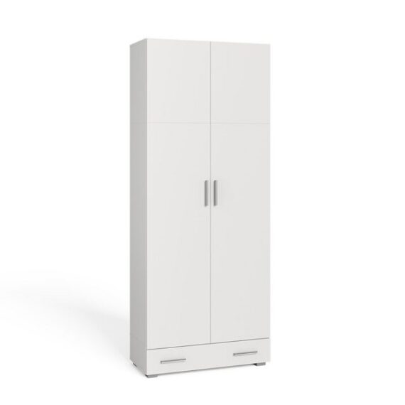 Vicco Aktenschrank Ingo, Weiß, 80 x 204 cm mit Schublade