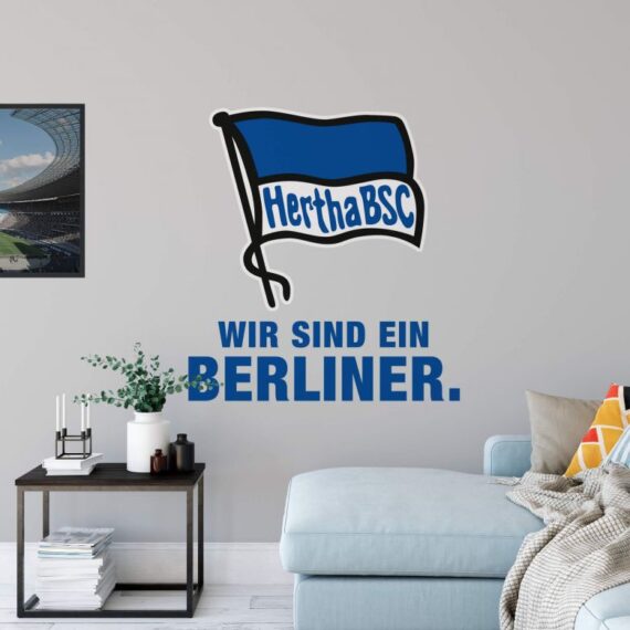 Wall-Art Wandtattoo "Hertha BSC Logo Schriftzug", (1 St.), selbstklebend, entfernbar