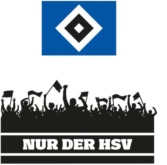 Wall-Art Wandtattoo "Nur der HSV Fans und Logo", (1 St.), selbstklebend, entfernbar