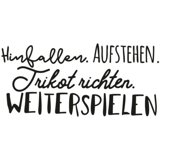 Wall-Art Wandtattoo "Spruch Hinfallen und Weiterspielen", (1 St.), selbstklebend, entfernbar