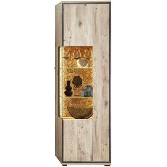 expendio Vitrine Robin 1R Viking Oak Nature Nb., 60x205x40 cm