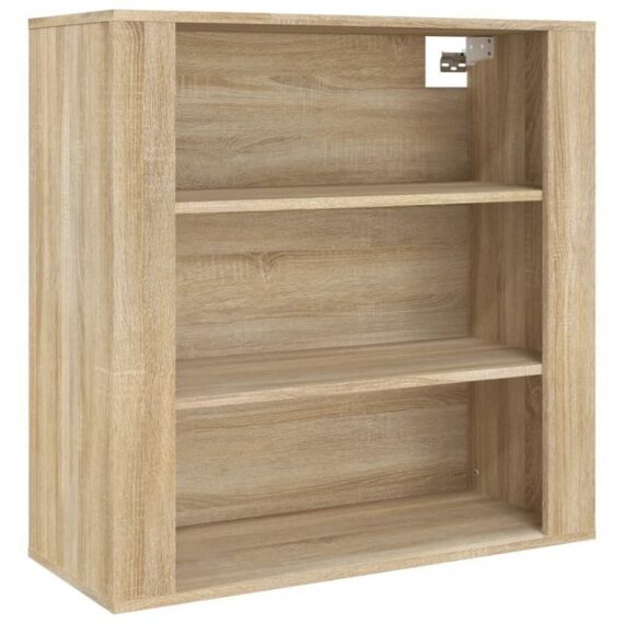 furnicato Wandhängeschrank Wandschrank Sonoma-Eiche 80x33x80 cm Holzwerkstoff