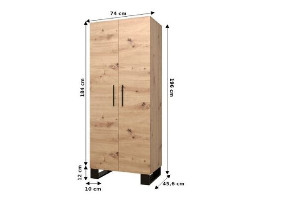 ABIKS MÖBEL Garderobenschrank ARTIN Kleiderschrank, Garderobenschrank, Industriell Design