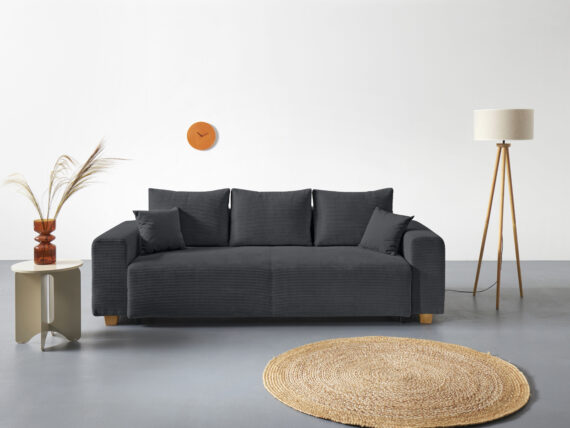 COLLECTION AB Schlafsofa Yves, mit Bettkasten, Bettfunktion und 2 Zierkissen