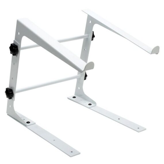 Fame Audio Laptop-Ständer, (LS-1 SNOW Laptop Stand Stabiler Verstellbarer Ideal für DJs Musiker Techniker Inklusive Halterungen Seitlichen Erweiterungen 4 Höhen 3 Breiten Weiß, DJ-Möbel, Laptop Stands, LS-1 SNOW Laptop Stand, Stabiler Verstellbarer, DJs, Musiker)