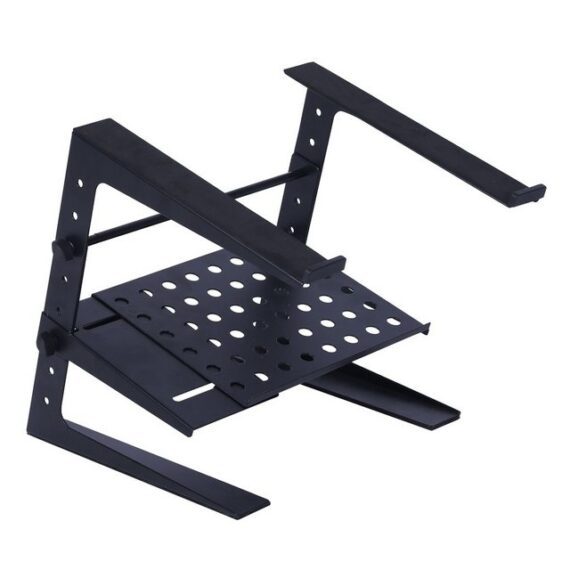 Fame Audio Laptop-Ständer, (Laptop Stand LS-1 Eco Tray Leichter Portabler Laptopständer Verstellbare Extra-Ablage Individuell Anpassbare Seitliche Erweiterungen Ideal für Musiker DJs Techniker Schwarz, DJ-Möbel, Laptop Stands, Laptopständer, verstellbar, Musiker, DJs, Techniker)