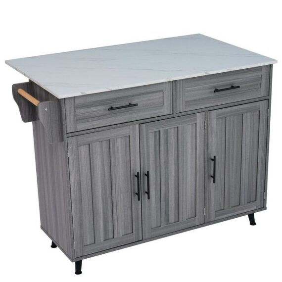 GLIESE Küchenbuffet 129 x 76 x 91,5 cm großer Speisewagen/Sideboard