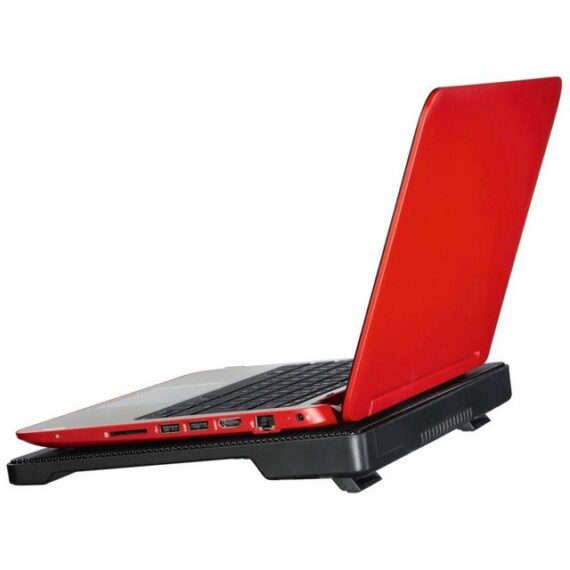 Hama USB Notebook-Kühler Slim Lüfter Cooler Laptop-Ständer, (Kühlpad 13" 13,3" 13,5" 14" 15" 15,6" Laptop Ständer Stand LED Rot)