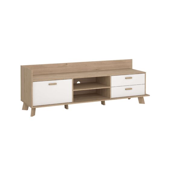 Home affaire TV-Schrank "Ikast TV-Möbel, Sideboard, TV-Unit, Fernsehschrank, TV-Element", 1 Tür, 2 Schubladen, Breite 182 cm, Höhe 61,6 cm