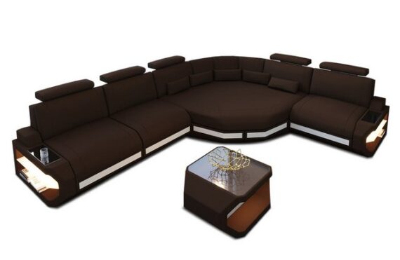 Sofa Dreams Ecksofa Asti M, L Form Stoffsofa, mit LED, mit USB-Anschluss, Designersofa