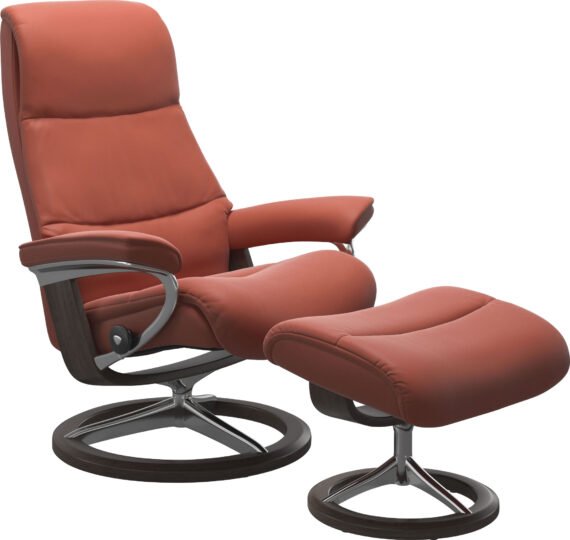 Stressless Relaxsessel "View", (Set, Relaxsessel mit Hocker), mit Signature Base, Größe M,Gestell Wenge