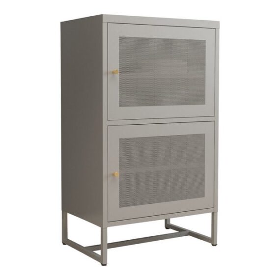 en.casa Aktenschrank "Sund" mit 2 Türen Metall 102x60x40 cm Grau