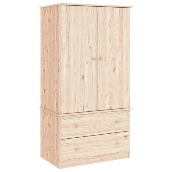 furnicato Kleiderschrank ALTA 90x55x170 cm Massivholz Kiefer (1-St)