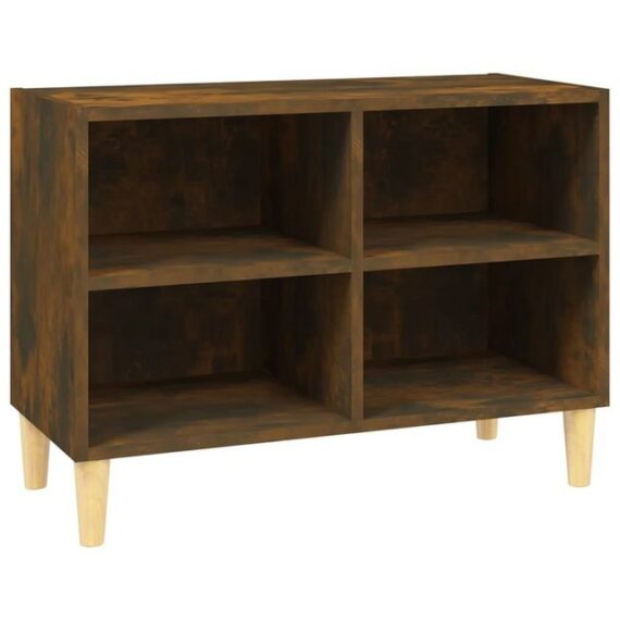 furnicato TV-Schrank mit Massivholz-Beinen Räuchereiche 69,5x30x50 cm (1-St)