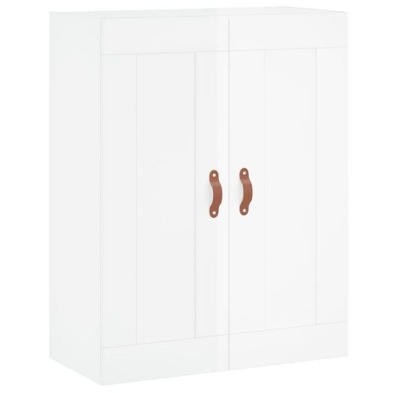 furnicato Wandhängeschrank Wandschrank Hochglanz-Weiß 69,5x34x90 cm Holzwerkstoff, 1-tlg.