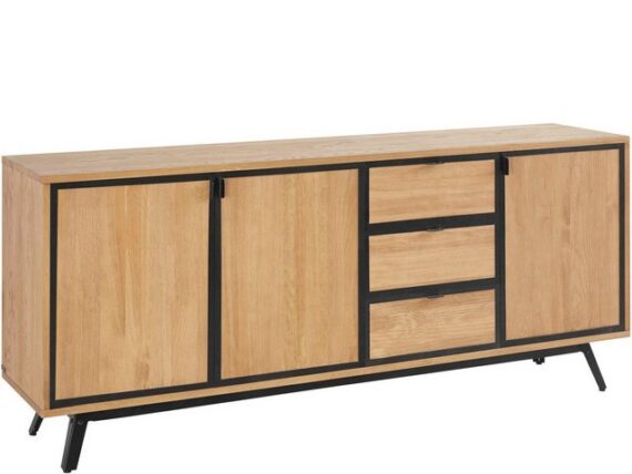 loft24 Mehrzweckschrank Malti Sideboard Anrichte aus Kiefer 3 Türen 3 Schubladen