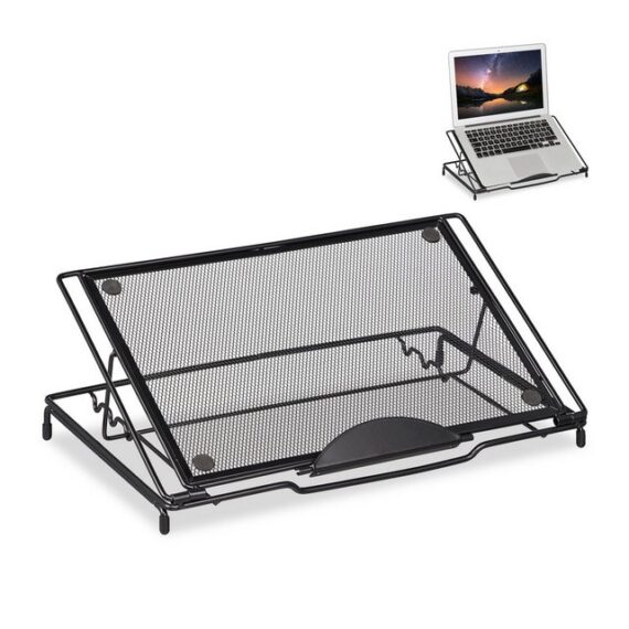 relaxdays Laptopständer faltbar Laptop-Ständer, (Schwarz)