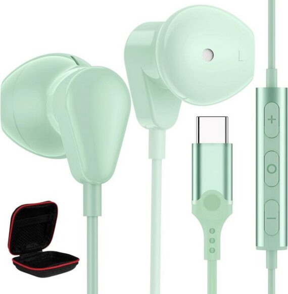 ASKUBSKU In-Ear-Kopfhörer (Ergonomisches In-Ear-Design, USB-C-Kopfhörer HiFi-Klang Geräuschunterdrückung Mikrofon langlebig)