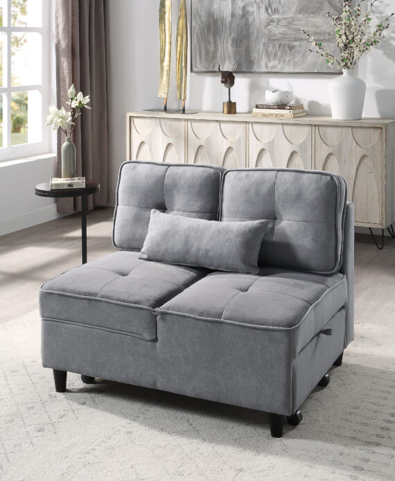 ATLANTIC home collection Schlafsofa "Freddy", wandelbar zum Loungesessel, Relaxliege und Gästebett, inkl. Kissen