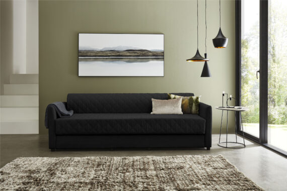 ATLANTIC home collection Schlafsofa "Ken", mit Bettfunktion, inklusive Topper mit abnehmbarem Bezug