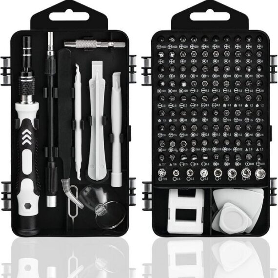 BlingBin Schraubendreher 115 in 1 Professionelles Magnetisches Reparatur-Werkzeug-Set, (115er Set, 115 St., 115 Stück), Präzisions Elektronik Reparatur Set für Laptop,Uhrmacher,Kamera