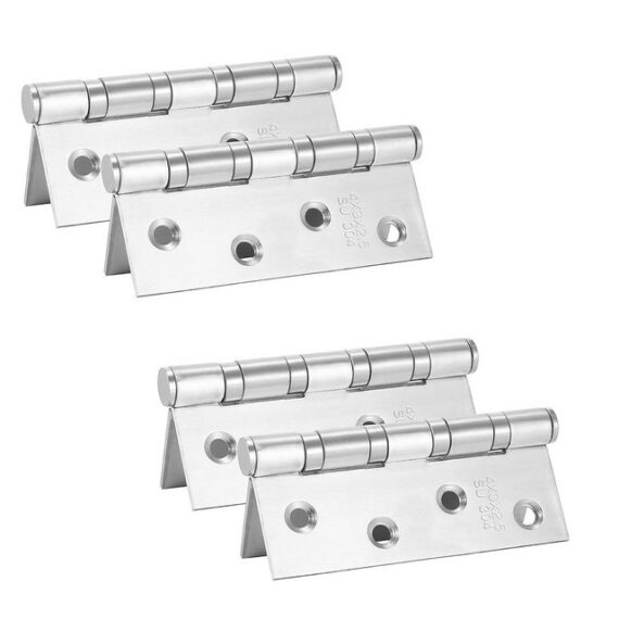 BlingBin Türbeschlag 2-20 Stk Scharniere Edelstahl Türscharnier (4er Set, 4 St), 304 Edelstahl,mit 8 Löchern,100mm x 78mm