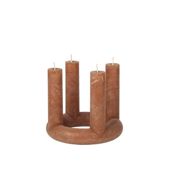 Broste Copenhagen Adventskerze Broste Copenhagen Lucille Skulptur-Kerze Indian Tan