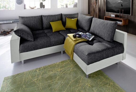 COLLECTION AB Ecksofa "Antonia L-Form", mit Federkern und zusätzlichem Hocker