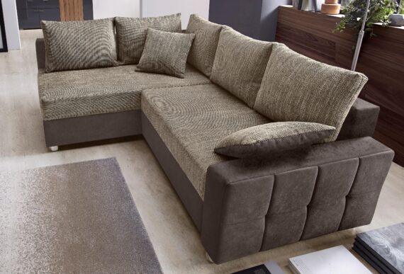 COLLECTION AB Ecksofa "Parma L-Form", mit Bettfunktion und Federkern