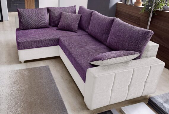 COLLECTION AB Ecksofa Parma, mit Bettfunktion, inkl. Zier- und Rückenkissen