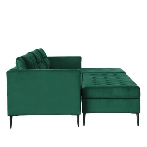 DB-Möbel Ecksofa "ADRIAN" - moderne Schlafcouch mit Hocker.