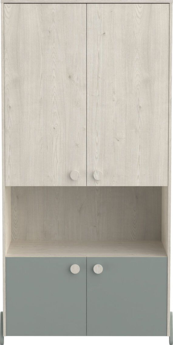 Demeyere GROUP Kleiderschrank "Jann,Breite ca. 90cm, Höhe ca. 180cm, 4 Türen", (Packung), modernes Design fürs Kinderzimmer, Kinderkleiderschrank