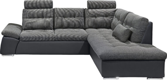 ED EXCITING DESIGN Ecksofa "Jakarta L-Form", mit Bettfunktion, Kopfstützen, Nierenkissen etc.