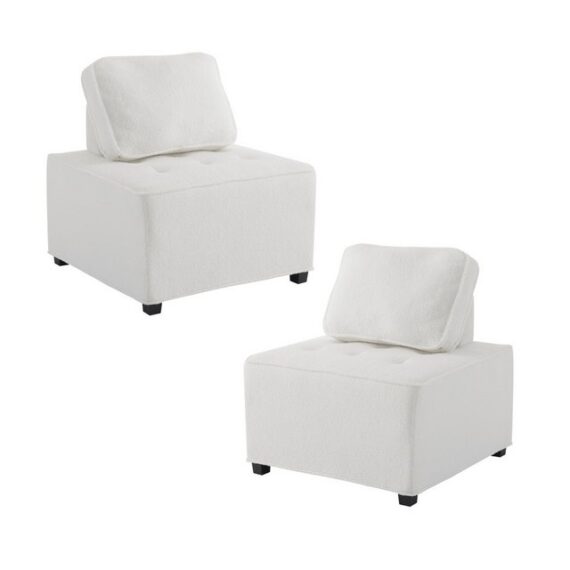 HAUSS SPLOE Ecksofa Schlafsofa Modulares Sofa Sitzgruppe mit Kissen, dicke Polsterung, Modulsofa, 1-Personen-, 2-Personen-, 3-Personen-, 4-Personen-Ecksofa, Spleißsofa 1 Teile