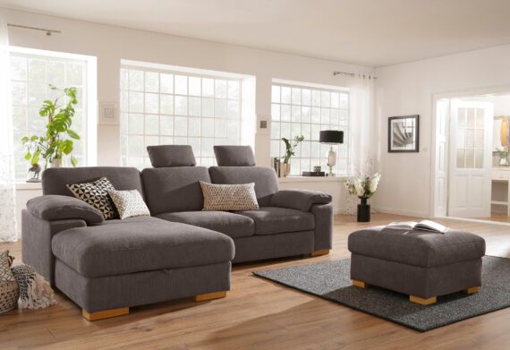 Home affaire Ecksofa "Ventura L-Form", wahlweise mit Bettfunktion und Bettfunktion/Bettkasten