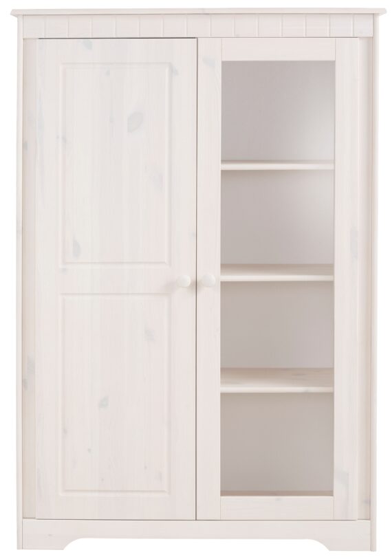 Home affaire Highboard "Pöhl", Breite 95 cm, Höhe 140 cm, mit 1 Glastür, 3 breite Einlegeböden