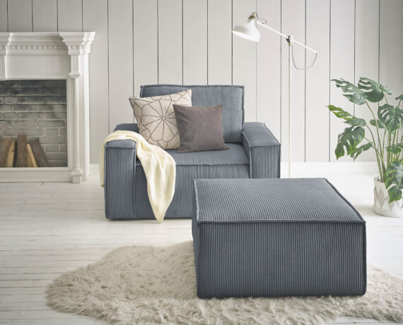 Home affaire Sessel "SHERWOOD", Loveseat und Hocker im Set, passend zur Polster-Serie SHERWOOD