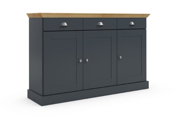 Home affaire Sideboard "Motala", Kommode, 3 Schubladen und 2 verstellbare Einlegeböden, Breite 125 cm