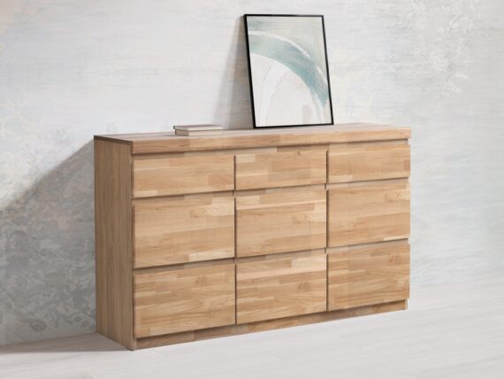 Home affaire Sideboard "OSLO", Breite ca. 135 cm, Teilmassiv