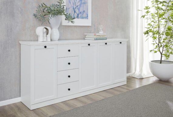 Home affaire Sideboard "Örebro", Kommode, zeitloser Landhausstil, mit Vollauszug