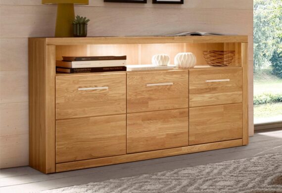 Home affaire Sideboard "Ribe", Breite 130 cm