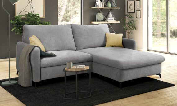 INOSIGN Ecksofa "Leilani", Recamiere beidseitig montierbar, mit Bettfunktion und Bettkasten