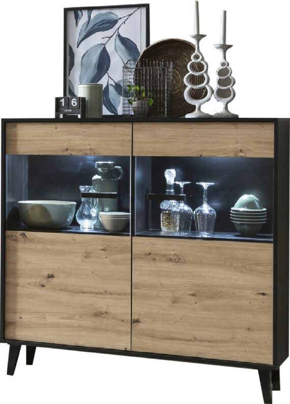 INOSIGN Highboard "ARTONA", Vitrine, Breite 125 cm